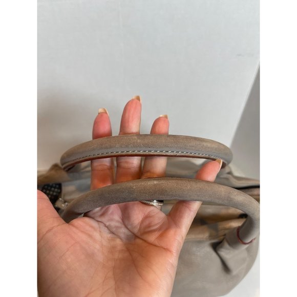 Kate Spade Berkshire Road Stevie Satchel Gray Pebble Leather Shoulder Bag - Picture 5 of 12